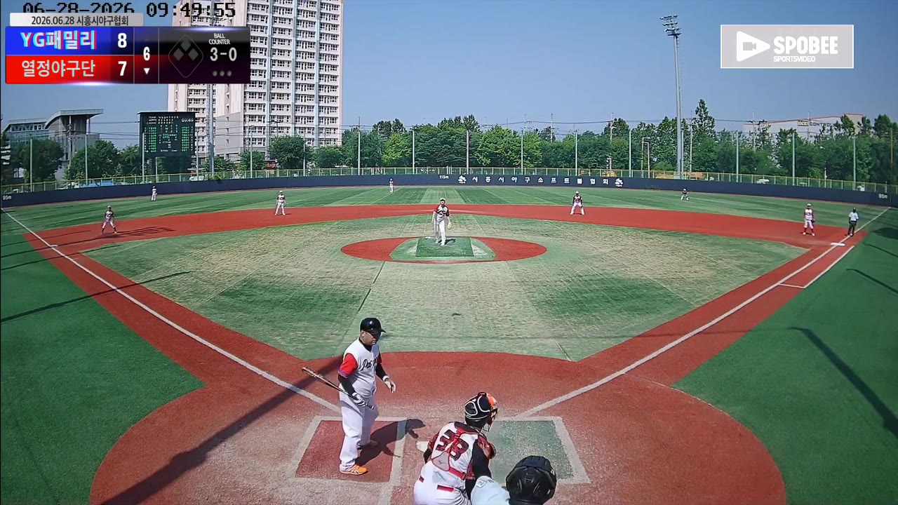 이동선(79번, 열정야구단) 볼넷 클립 | vs YG패밀리 | 6/28 (소망야구장)