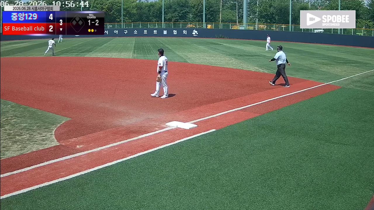주영민(77번, SF Baseball club) 1루타 클립 | vs 중앙129 | 6/28 (소망야구장)