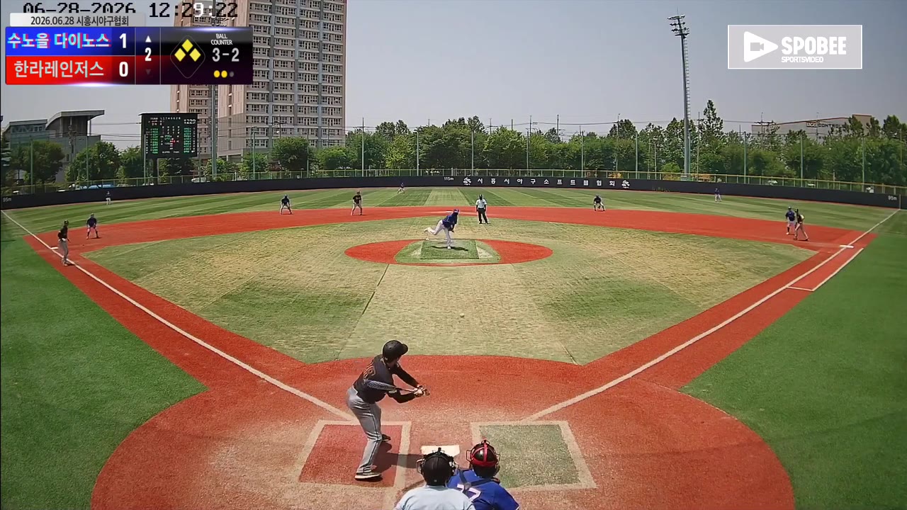 여인호(36번, 수노을 다이노스) 1루타 클립 | vs 한라레인저스 | 6/28 (소망야구장)