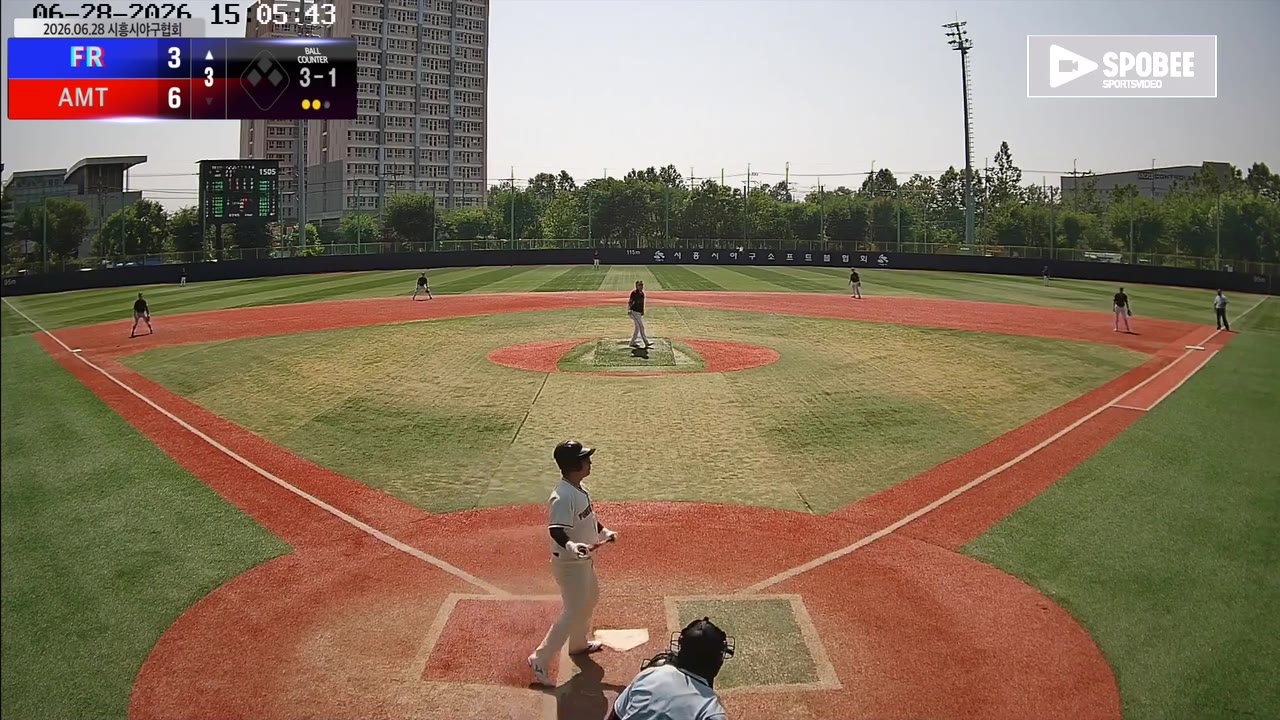 오대민(33번, FR) 볼넷 클립 | vs AMT | 6/28 (소망야구장)