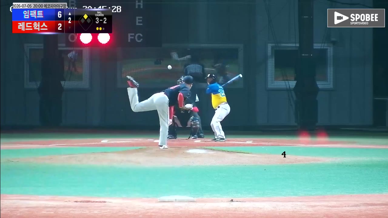 이상조(28번, 임팩트) 홈런 클립 | vs 레드헉스 | 7/5 (에코피아야구장)