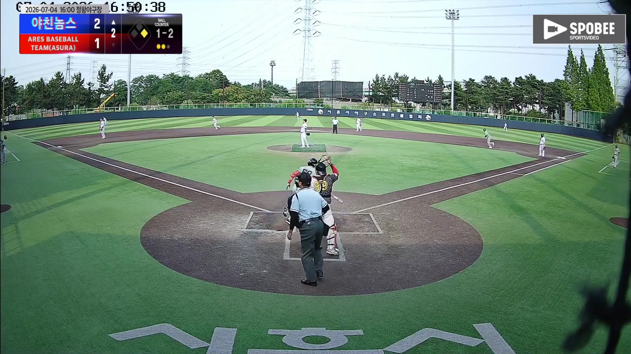 유상봉(58번, 야친놈스) 2루타 클립 | vs ARES BASEBALL TEAM(ASURA) | 7/4 (정왕야구장)