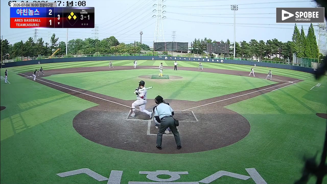 한승엽(51번, ARES BASEBALL TEAM(ASURA)) 1루타 클립 | vs 야친놈스 | 7/4 (정왕야구장)