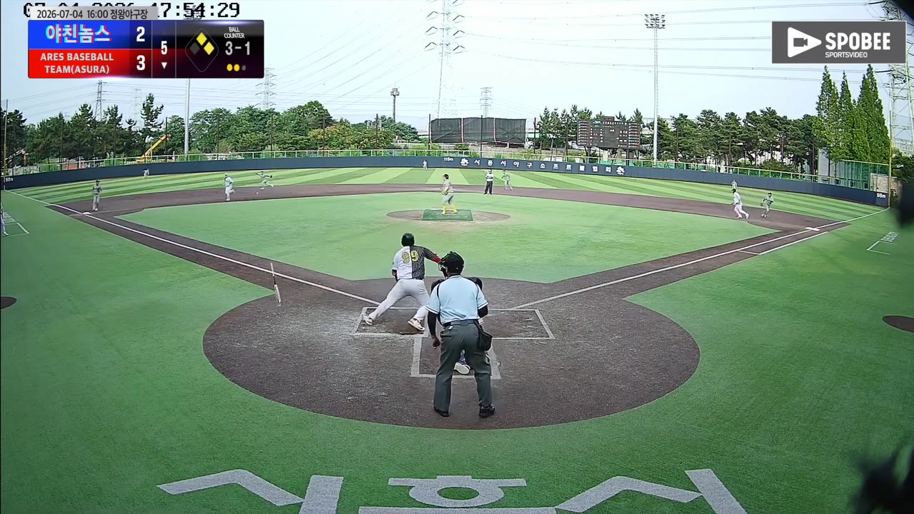 이용현(99번, ARES BASEBALL TEAM(ASURA)) 실책 클립 | vs 야친놈스 | 7/4 (정왕야구장)
