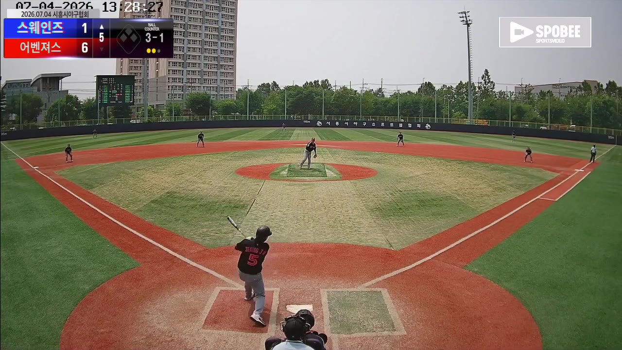 정재훈(5번, 스웨인즈) 실책 클립 | vs 어벤져스 | 7/4 (소망야구장)