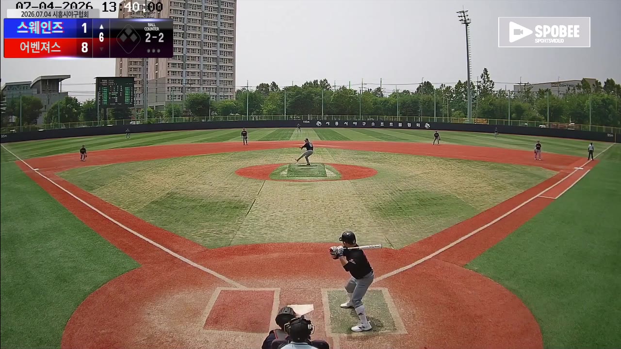 이종원(76번, 스웨인즈) 1루타 클립 | vs 어벤져스 | 7/4 (소망야구장)