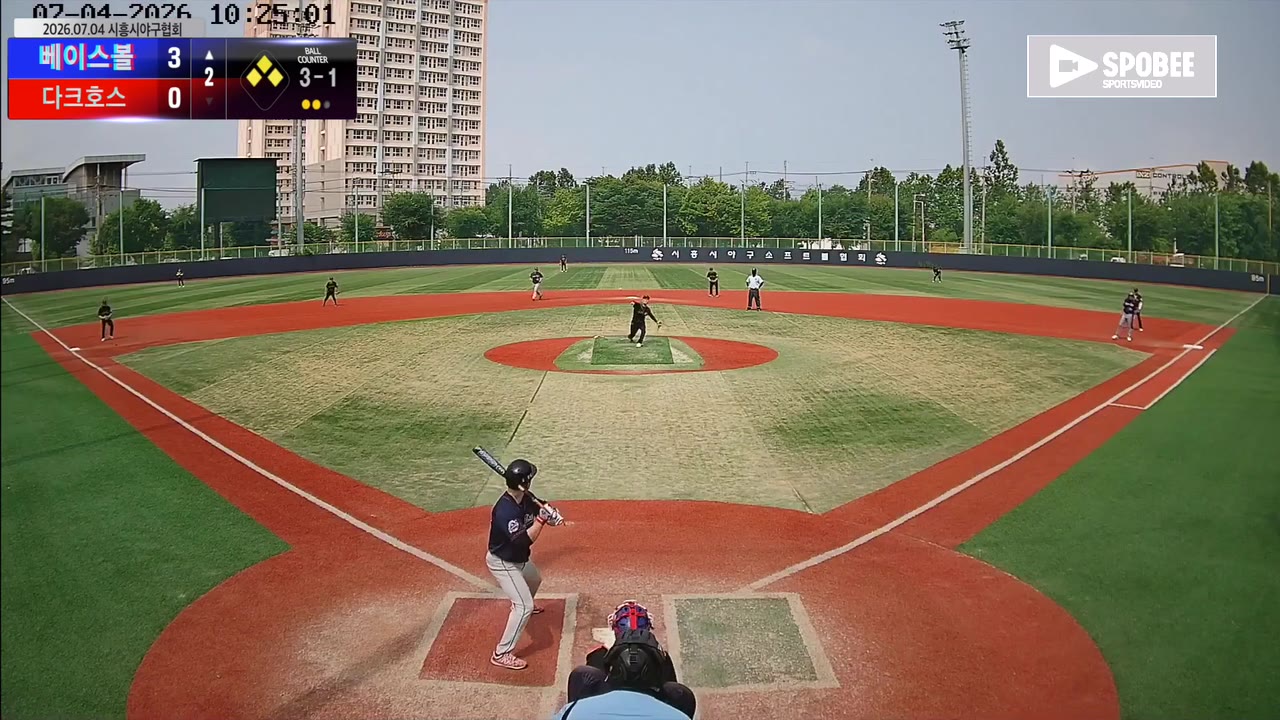 이순기(22번, 센트럴타운 베이스볼) 1루타 클립 | vs 다크호스 | 7/4 (소망야구장)