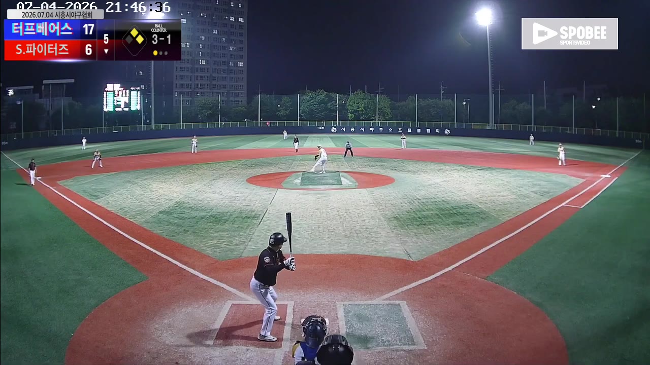 김영식(14번, S.파이터즈) 볼넷 클립 | vs 터프베어스 | 7/4 (소망야구장)