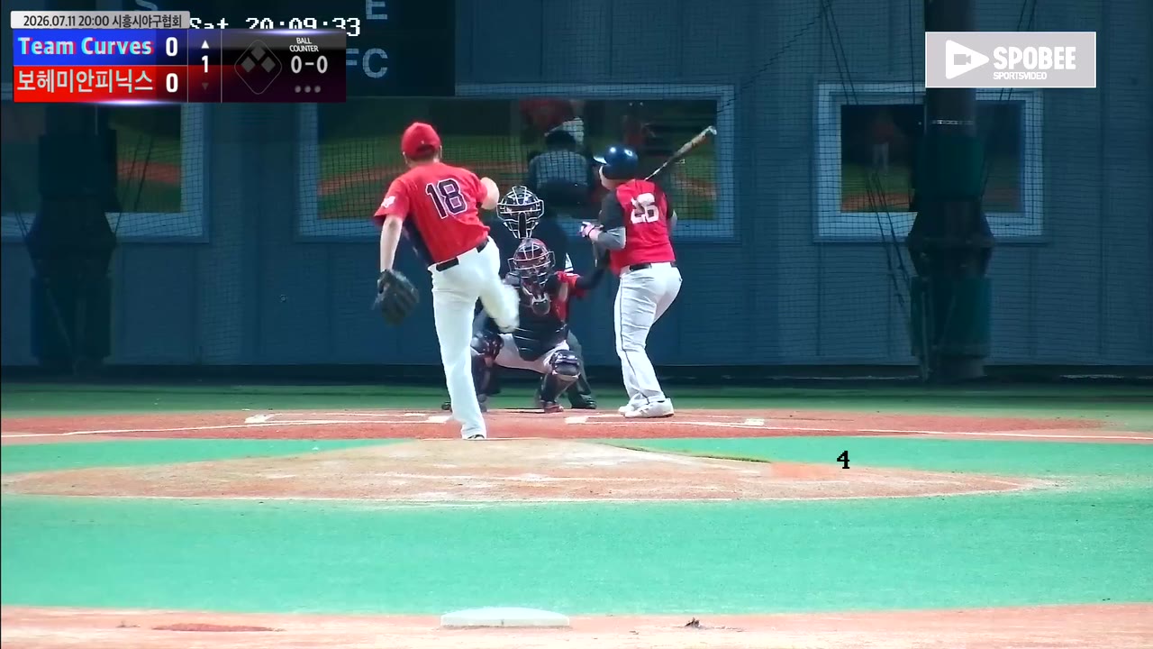 김지수(26번, Team Curves) 사구 클립 | vs 보헤미안피닉스 | 7/11 (에코피아야구장)