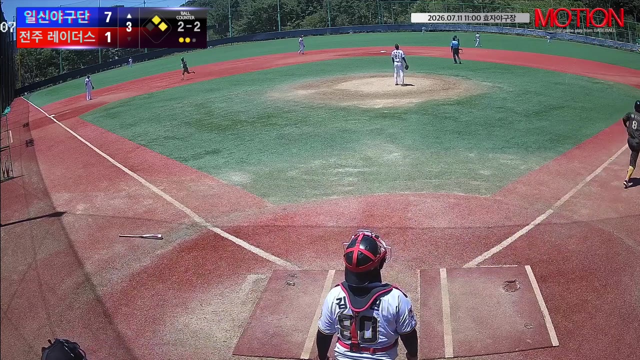 유인봉(8번, 일신야구단) 1루타 클립 | vs 전주 레이더스 | 7/11 (효자야구장)