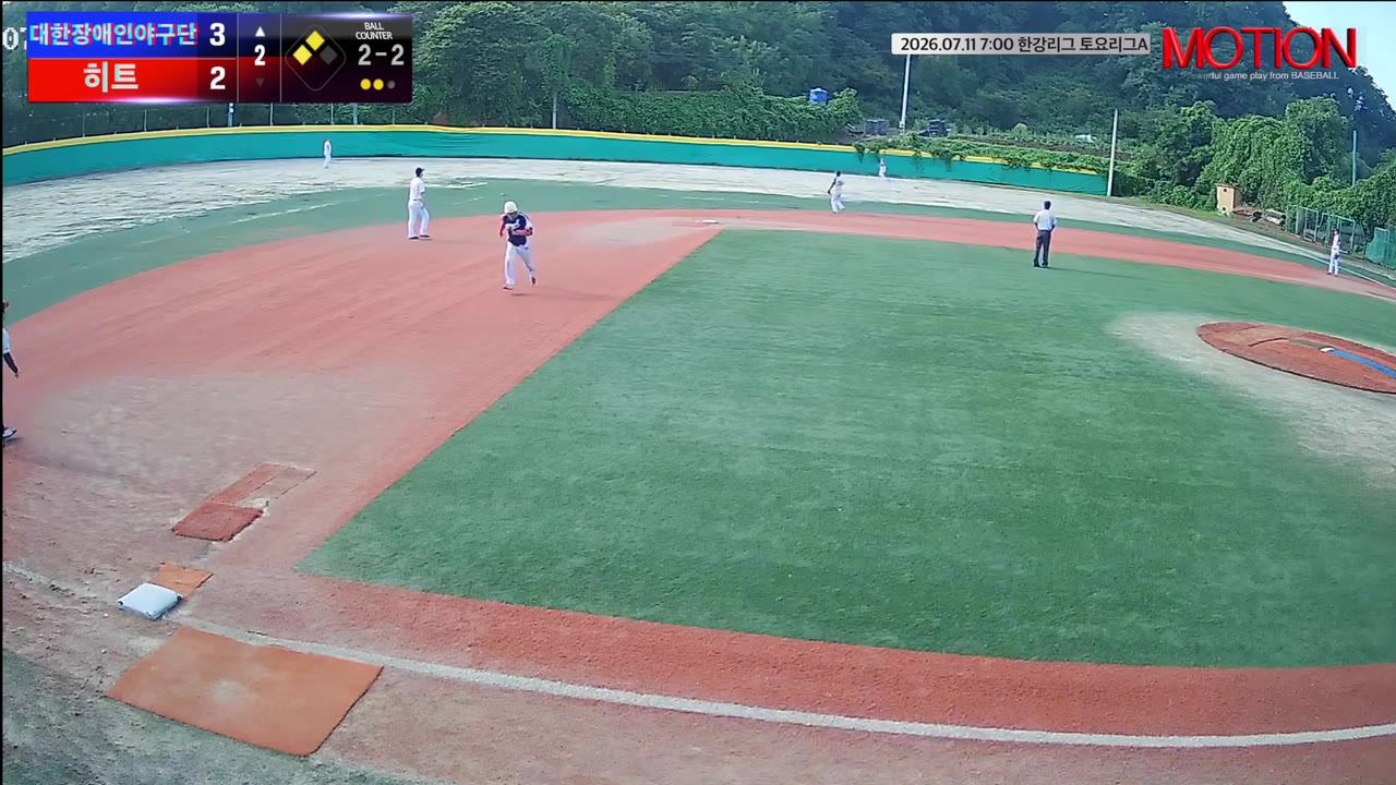 김영동(5번, 대한장애인야구단) 2루타 클립 | vs 히트 | 7/11 (고촌 야구장)