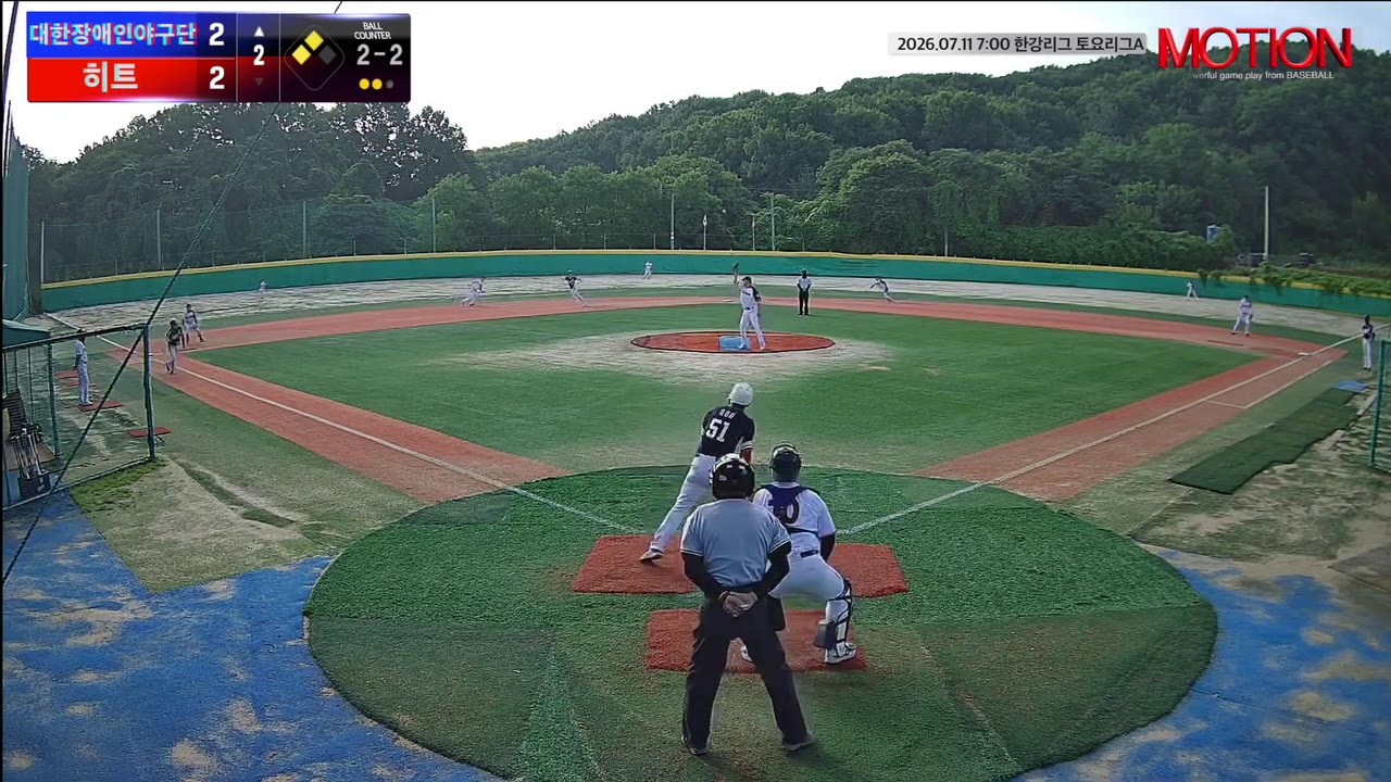 노동곤(51번, 대한장애인야구단) 1루타 클립 | vs 히트 | 7/11 (고촌 야구장)