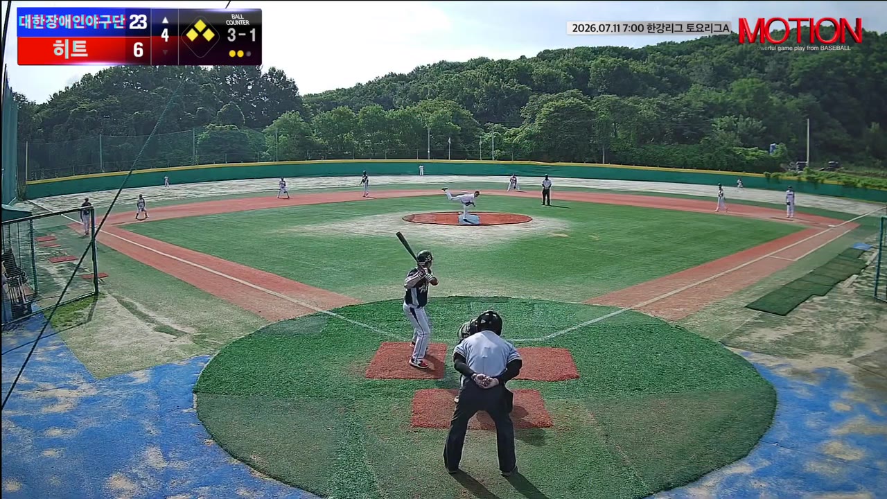 박성화(20번, 대한장애인야구단) 볼넷 클립 | vs 히트 | 7/11 (고촌 야구장)