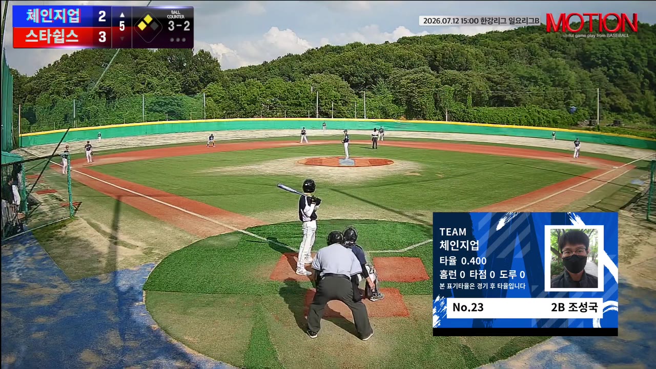 조성국(23번, 체인지업) 1루타 클립 | vs 스타쉽스 | 7/12 (고촌 야구장)