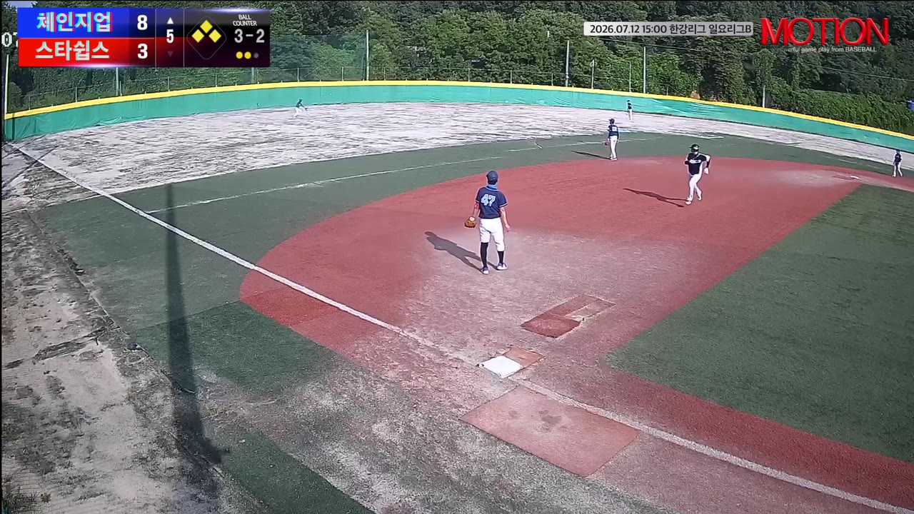 조성국(23번, 체인지업) 2루타 클립 | vs 스타쉽스 | 7/12 (고촌 야구장)