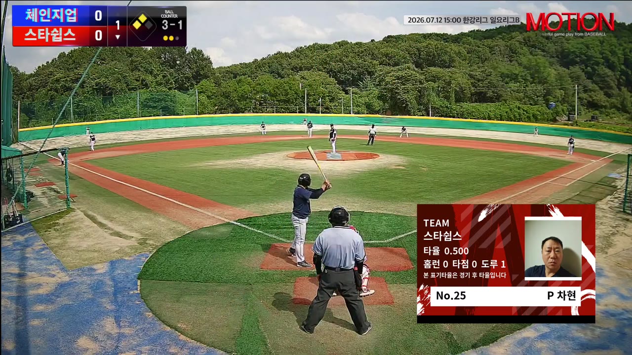 차현(25번, 스타쉽스) 1루타 클립 | vs 체인지업 | 7/12 (고촌 야구장)