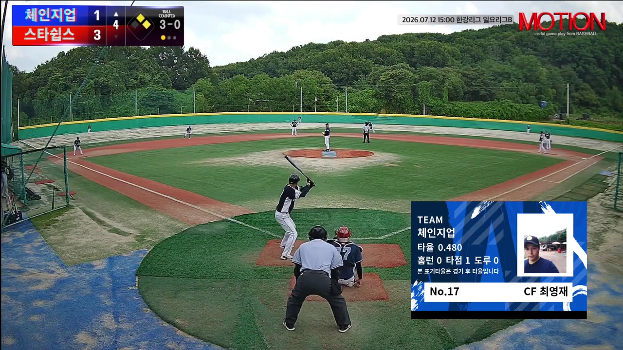 최영재(17번, 체인지업) 1루타 클립 | vs 스타쉽스 | 7/12 (고촌 야구장)