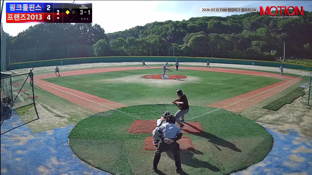 프랜즈2013, 1회 말 4득점 앞세워 핑크돌핀스에 14-3 승리