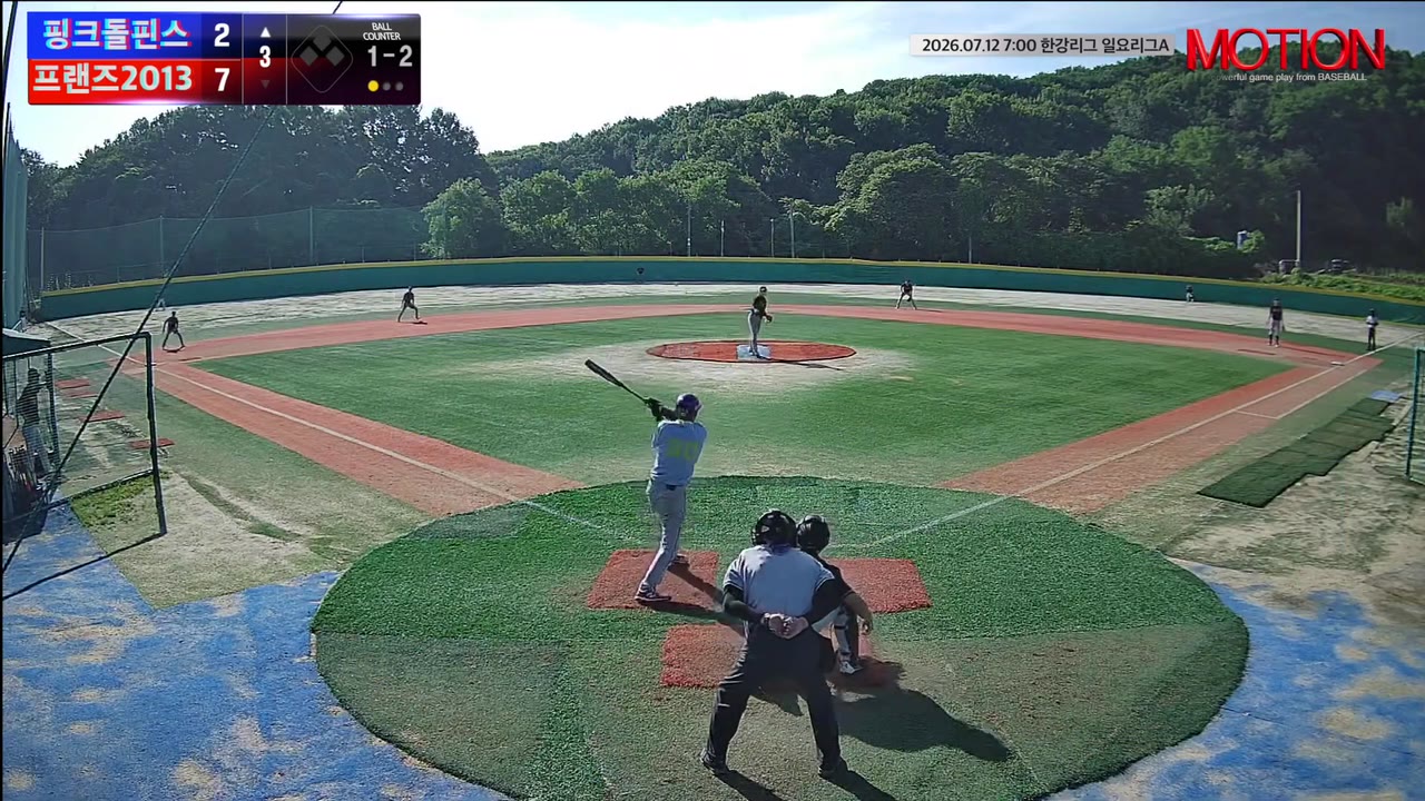 김병조(90번, 핑크돌핀스) 1루타 클립 | vs 프랜즈2013 | 7/12 (고촌 야구장)