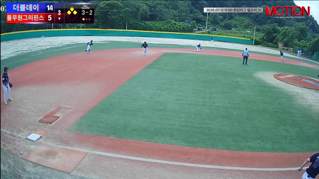 장재훈(66번, 풀무원그리핀스) 실책 클립 | vs 더블데이 | 7/12 (고촌 야구장)