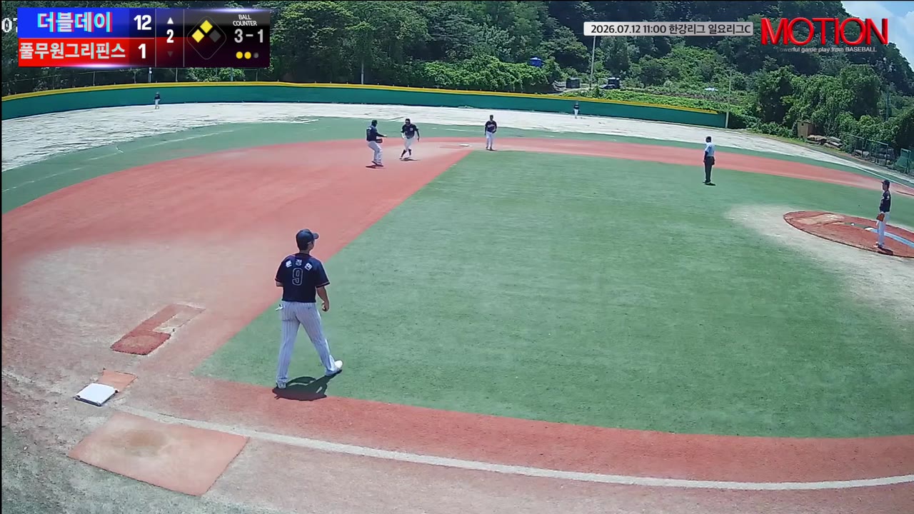 김창호(9번, 더블데이) 1루타 클립 | vs 풀무원그리핀스 | 7/12 (고촌 야구장)
