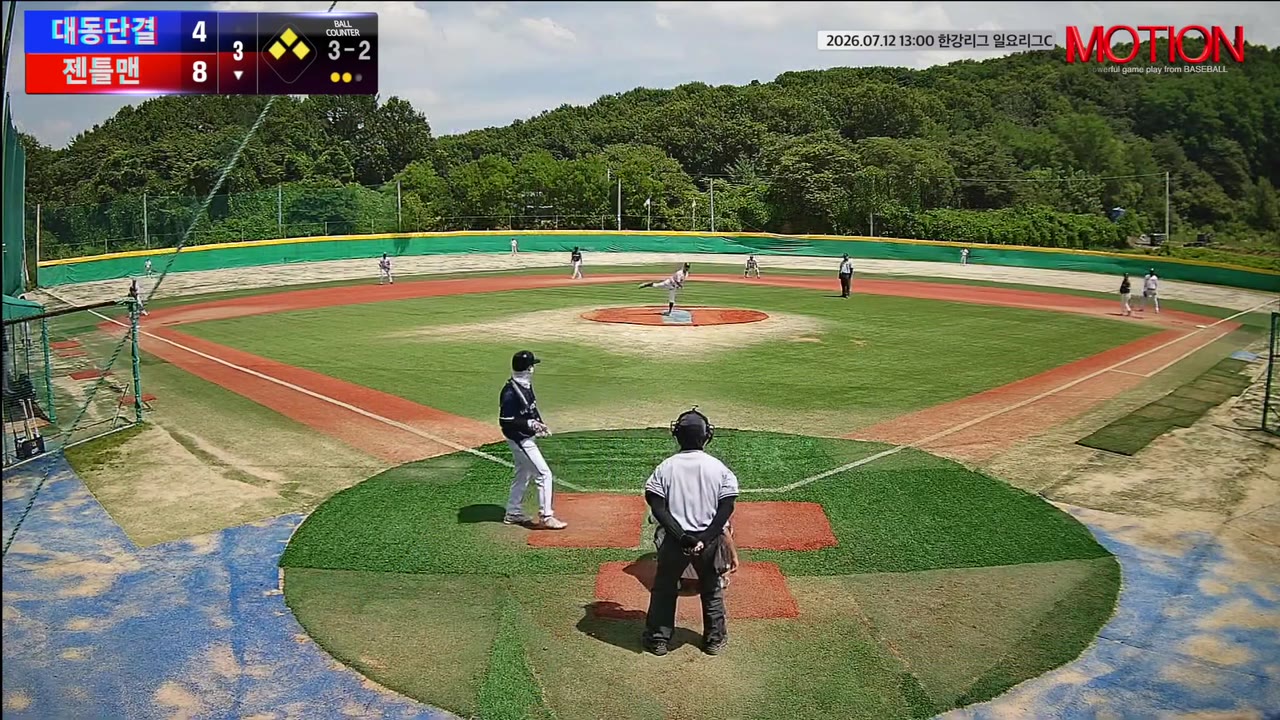 윤영석(17번, 젠틀맨) 볼넷 클립 | vs 대동단결 | 7/12 (고촌 야구장)