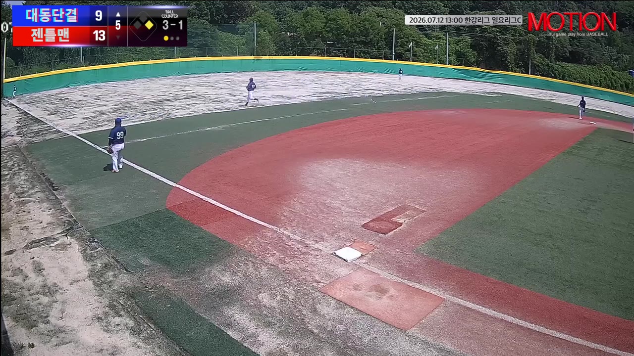 송수현(35번, 대동단결) 2루타 클립 | vs 젠틀맨 | 7/12 (고촌 야구장)