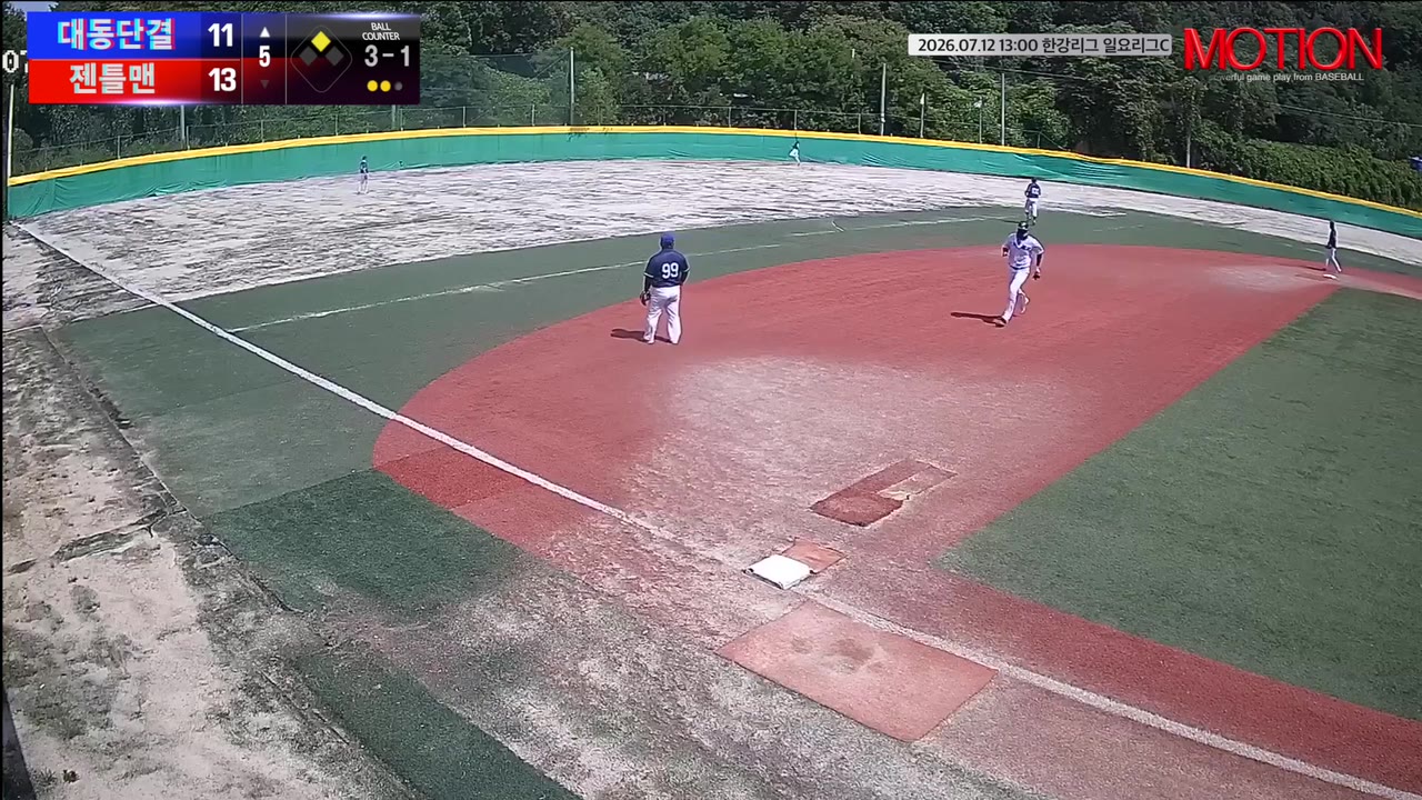 조원준(10번, 대동단결) 2루타 클립 | vs 젠틀맨 | 7/12 (고촌 야구장)