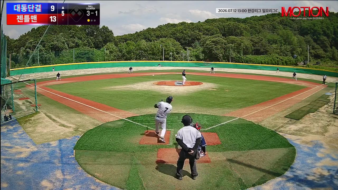 장은성(7번, 대동단결) 1루타 클립 | vs 젠틀맨 | 7/12 (고촌 야구장)
