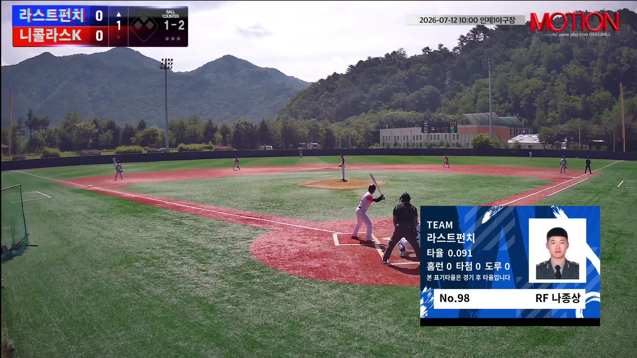 나종상(98번, 라스트펀치) 삼진 클립 | vs 니콜라스K | 7/12 (인제1야구장)