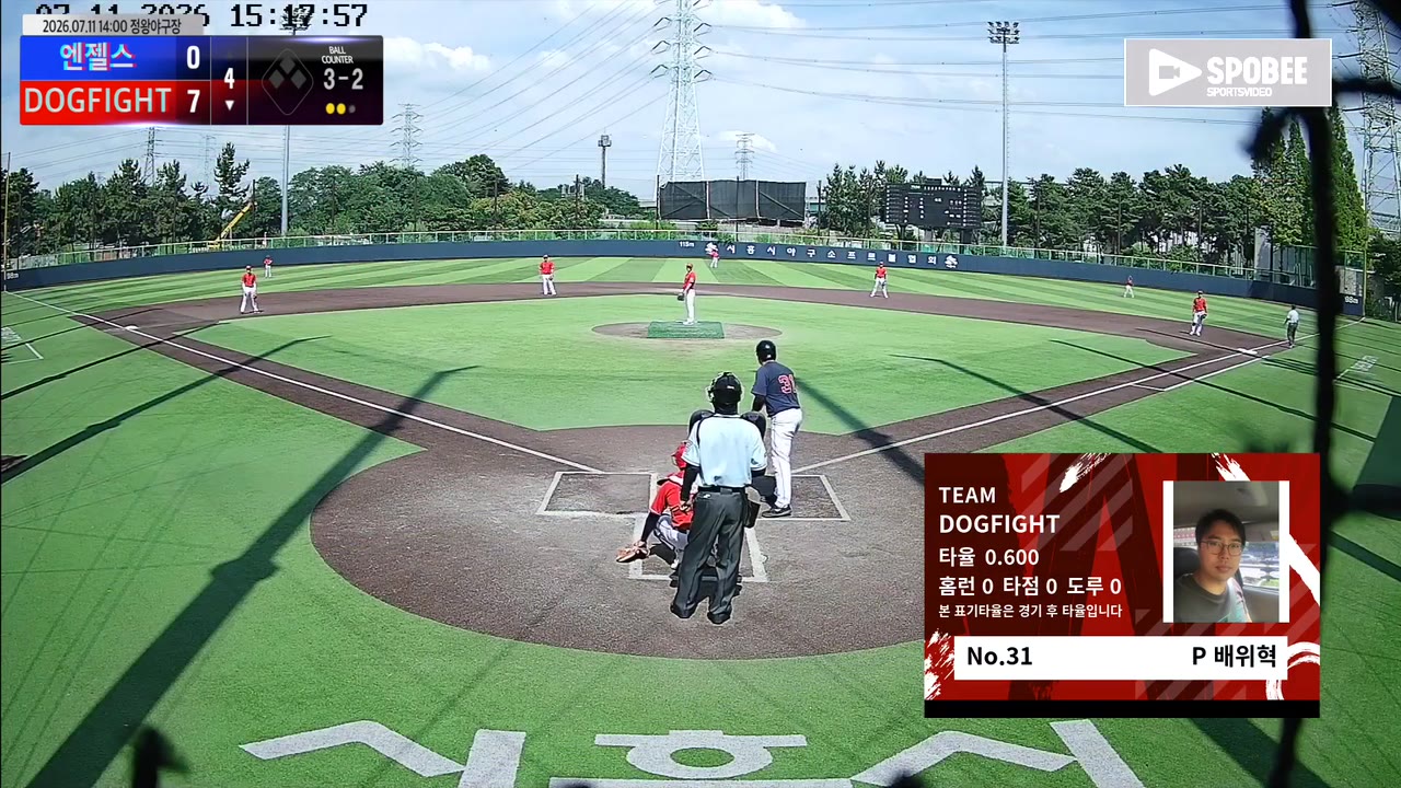 DOGFIGHT, 3회 말 4득점으로 엔젤스 제압…8-0 완승