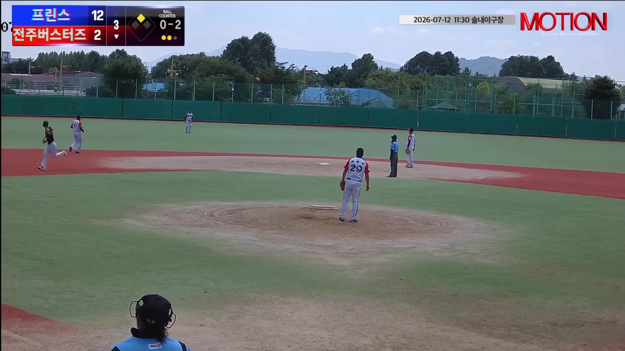 김용대(54번, 전주버스터즈) 1루타 클립 | vs 프린스 | 7/12 (솔내야구장)
