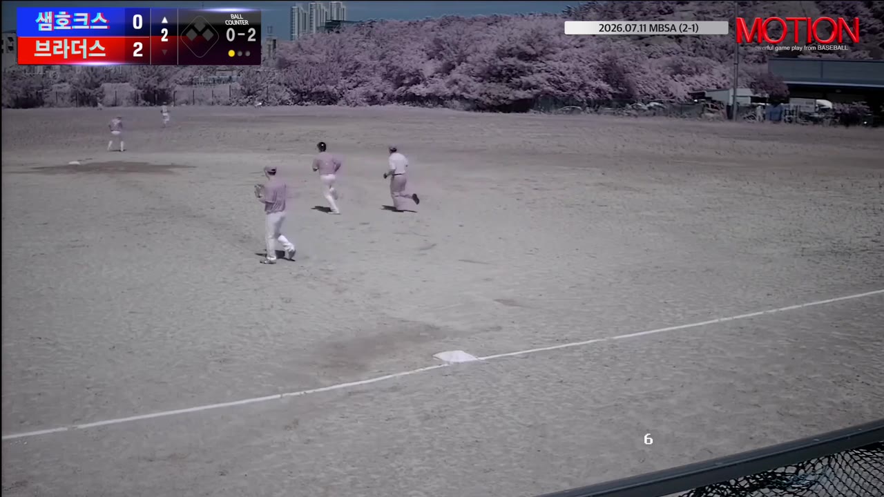 김민철(13번, 샘호크스) 3루타 클립 | vs 브라더스 | 7/11 (2구장)