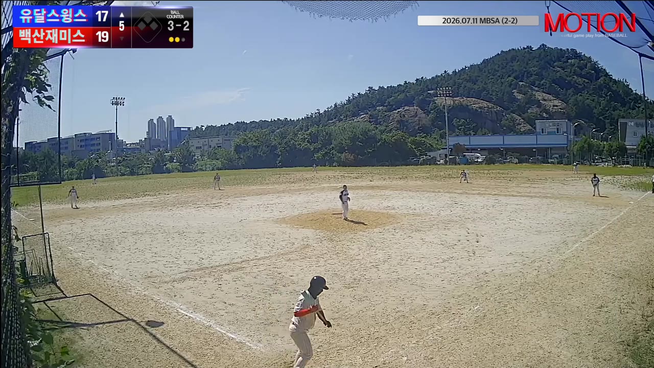 김건우(15번, 유달스윙스) 볼넷 클립 | vs 백산재미스 | 7/11 (2구장)