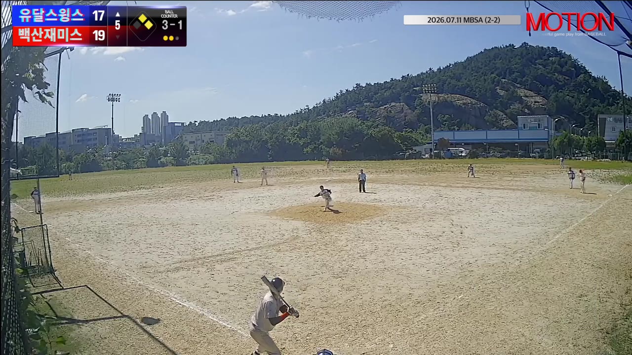 나하일(12번, 유달스윙스) 3루타 클립 | vs 백산재미스 | 7/11 (2구장)