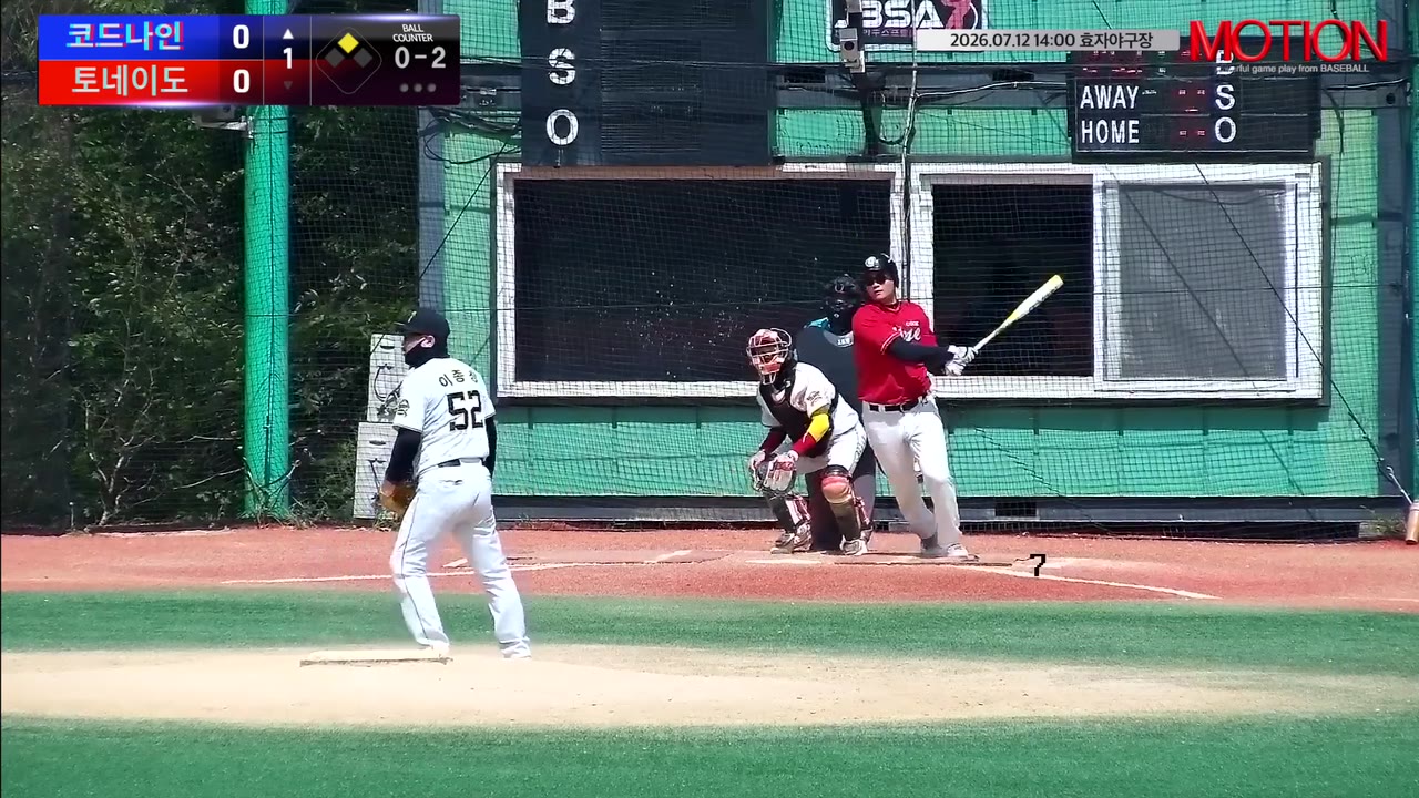 최광렬(2번, 코드나인) 3루타 클립 | vs 토네이도 | 7/12 (효자야구장)