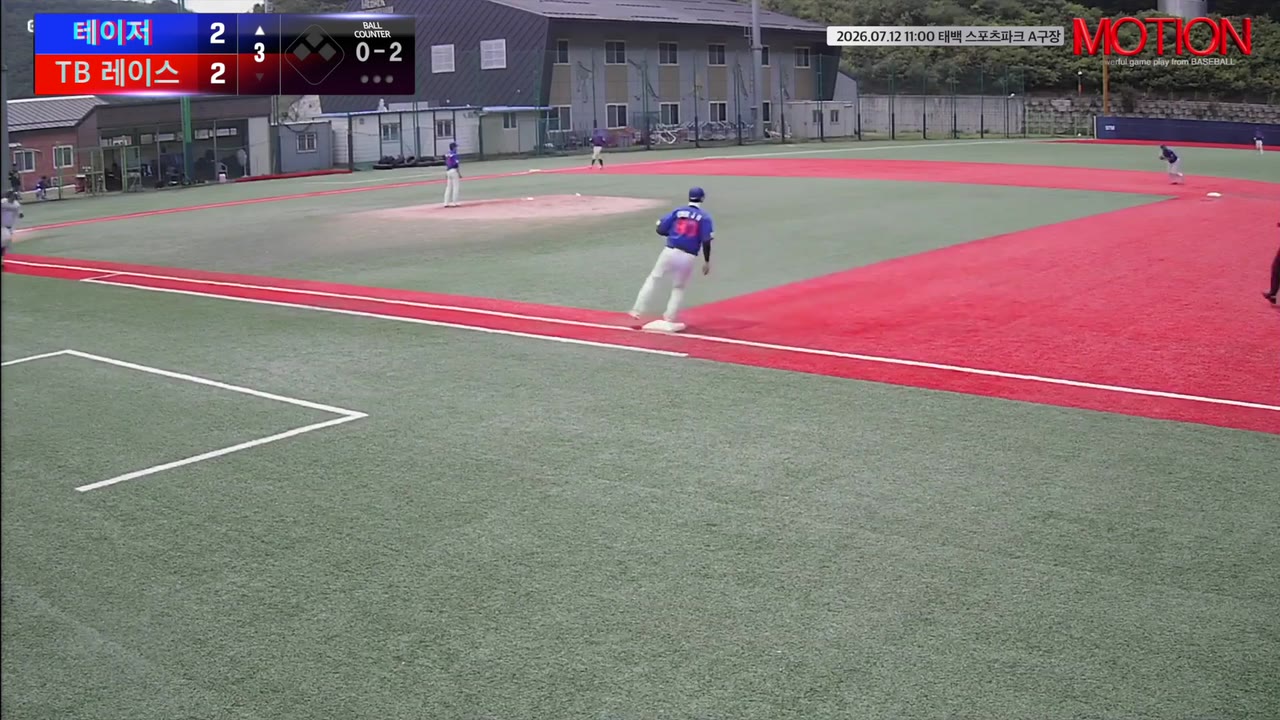 허승빈(9번, 테이저) 1루타 클립 | vs TB 레이스 | 7/12 (태백 스포츠파크 A구장)