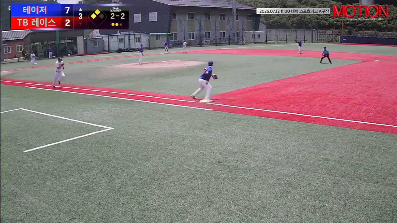 허승빈(9번, 테이저) 실책 클립 | vs TB 레이스 | 7/12 (태백 스포츠파크 A구장)