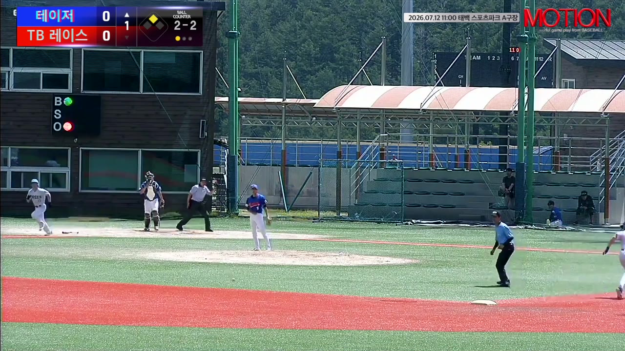 김지환(13번, 테이저) 2루타 클립 | vs TB 레이스 | 7/12 (태백 스포츠파크 A구장)