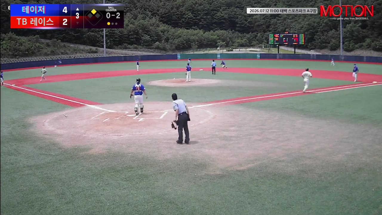 최동화(28번, 테이저) 1루타 클립 | vs TB 레이스 | 7/12 (태백 스포츠파크 A구장)