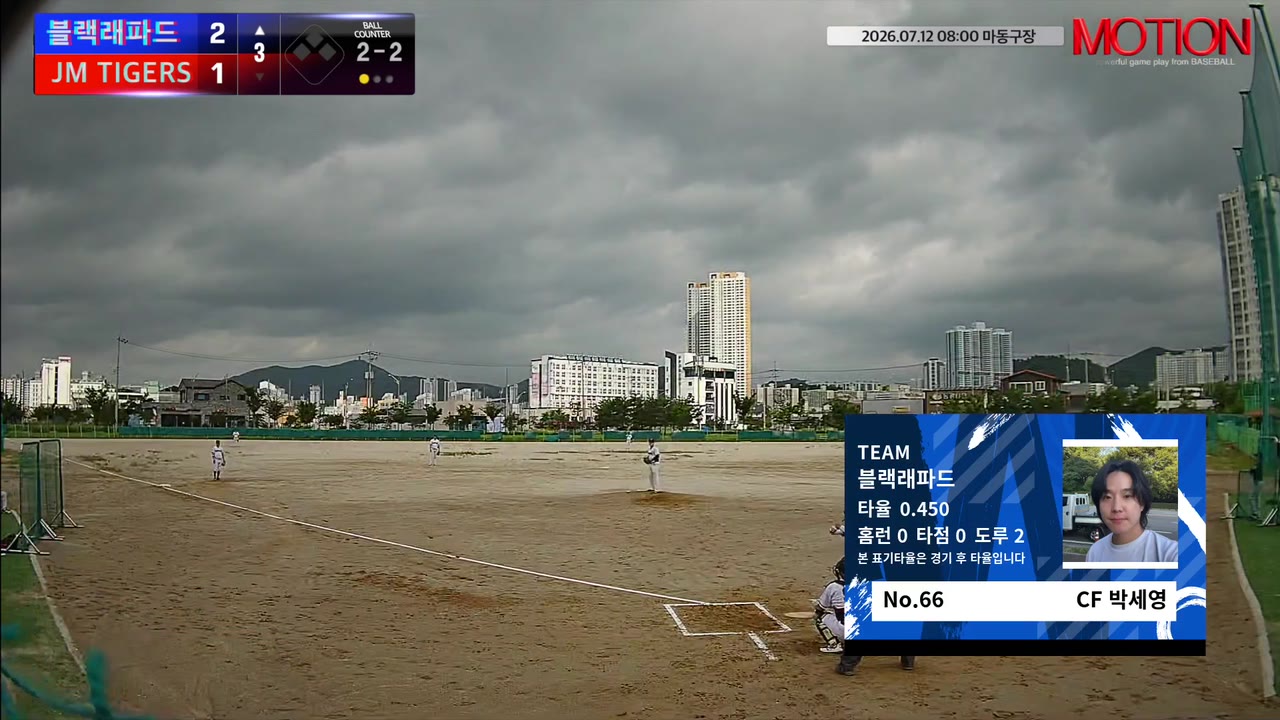 박세영(66번, 블랙래파드) 1루타 클립 | vs JM TIGERS | 7/12 (마동구장)