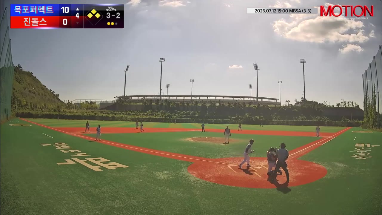 김성범(17번, 목포퍼펙트) 볼넷 클립 | vs 진돌스 | 7/11 (신축구장)