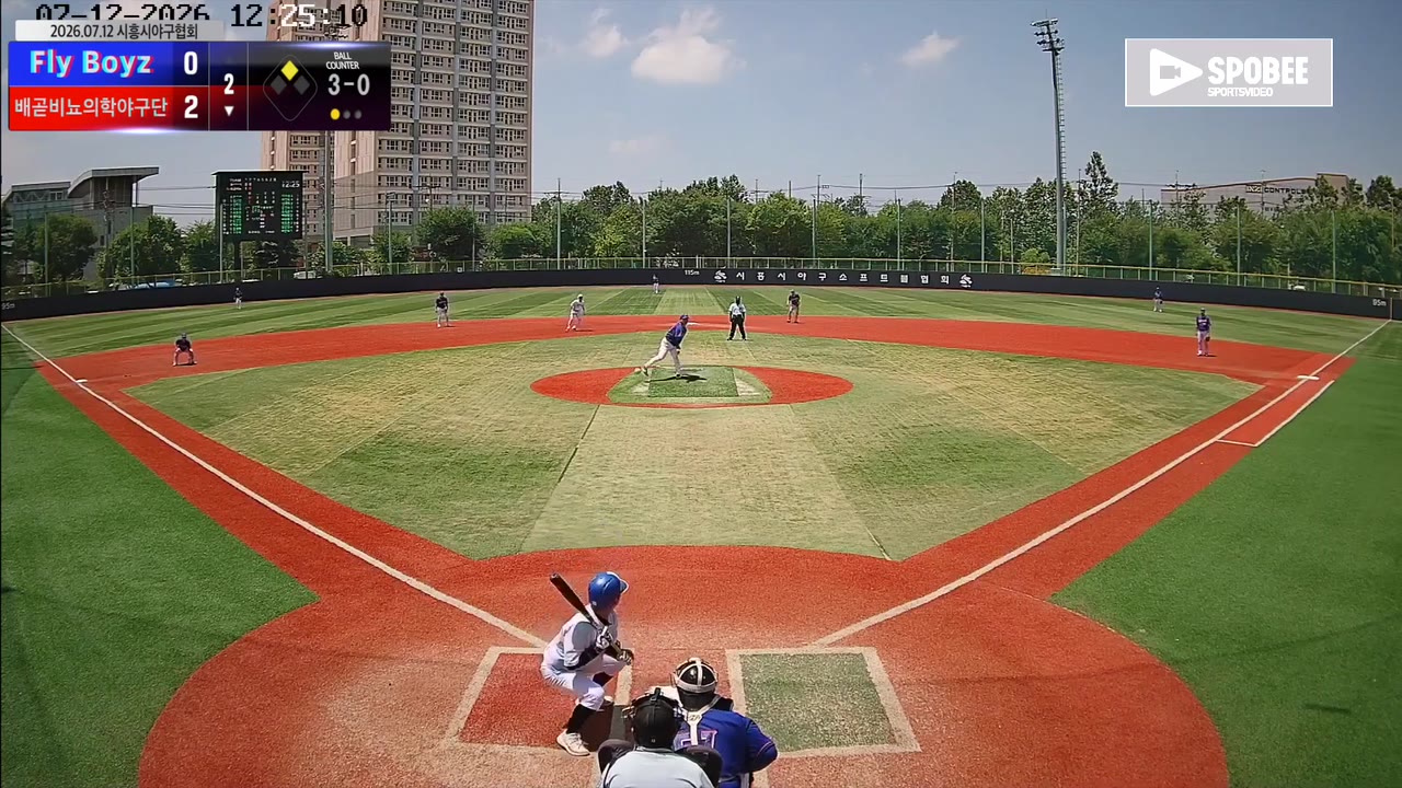 양홍준(35번, 배곧비뇨의학야구단) 볼넷 클립 | vs Fly Boyz | 7/12 (소망야구장)