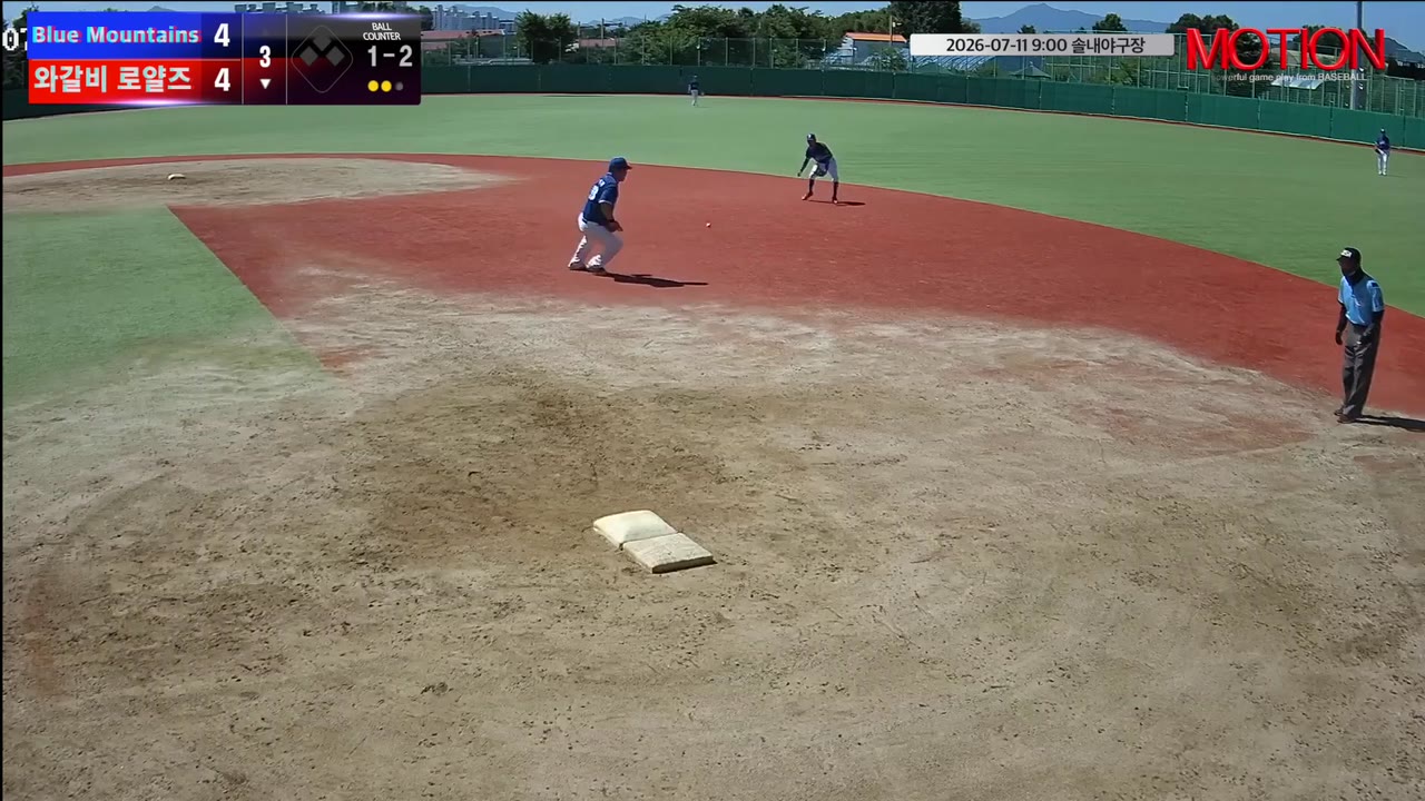 최원호(35번, 와갈비 로얄즈) 1루타 클립 | vs Blue Mountains(블루마운틴) | 7/11 (솔내야구장)