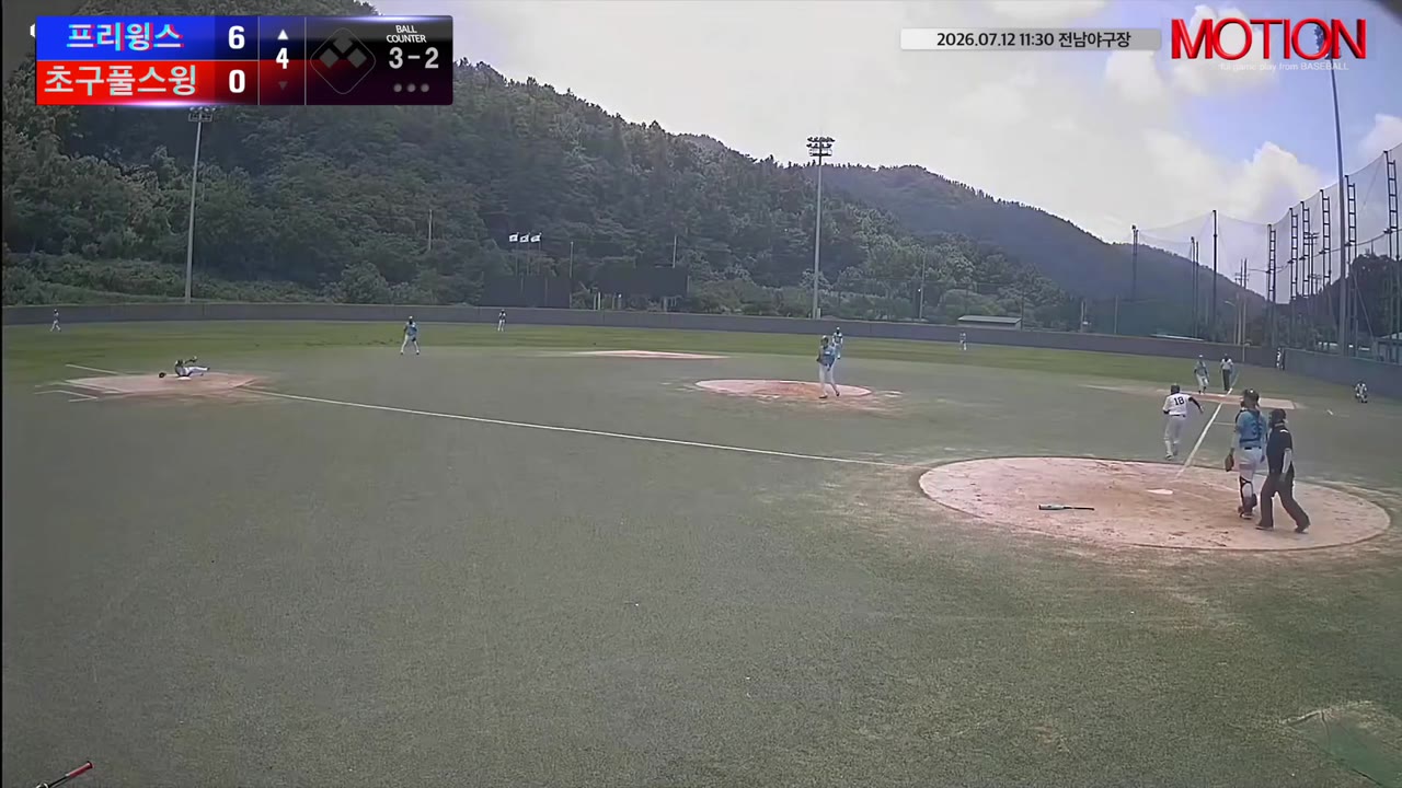 김병국(18번, 프리윙스) 1루타 클립 | vs 초구풀스윙 | 7/12 (전남야구장)