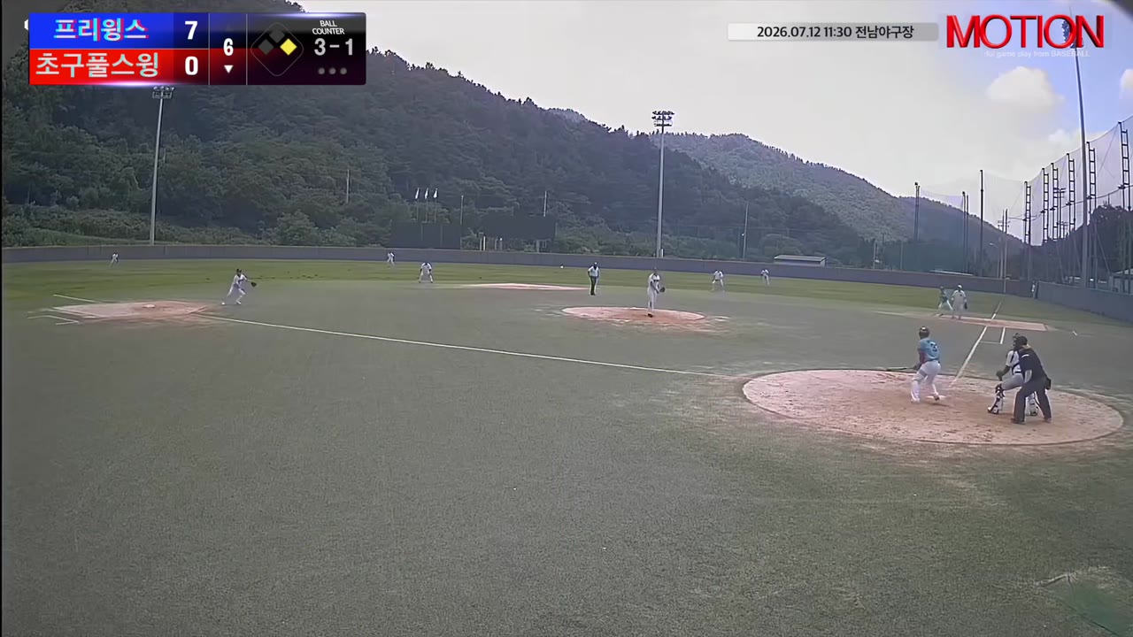 정우현(33번, 초구풀스윙) 1루타 클립 | vs 프리윙스 | 7/12 (전남야구장)