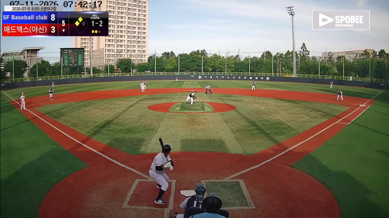 김희준(10번, 매드맥스(야신)) 1루타 클립 | vs SF Baseball club | 7/11 (소망야구장)