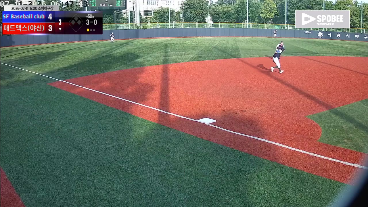 권혁준(13번, 매드맥스(야신)) 실책 클립 | vs SF Baseball club | 7/11 (소망야구장)