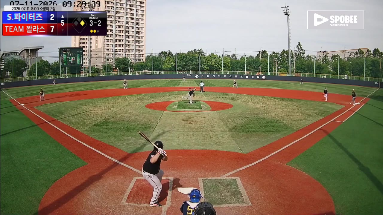 정용호(36번, S.파이터즈) 볼넷 클립 | vs TEAM 꽐라스 | 7/11 (소망야구장)