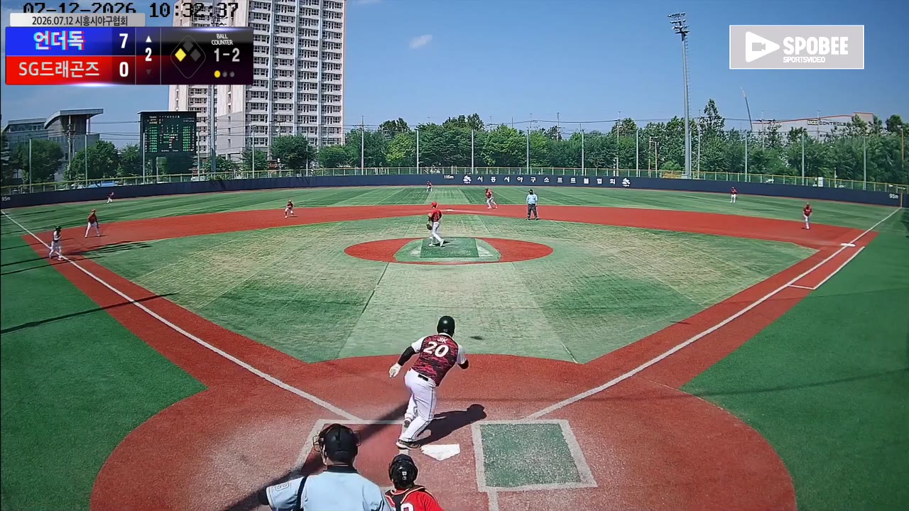 이영직(20번, 언더독) 실책 클립 | vs SG드래곤즈 | 7/12 (소망야구장)
